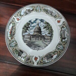 Vintage The Capitol Washington DC Plate 10 7/8"